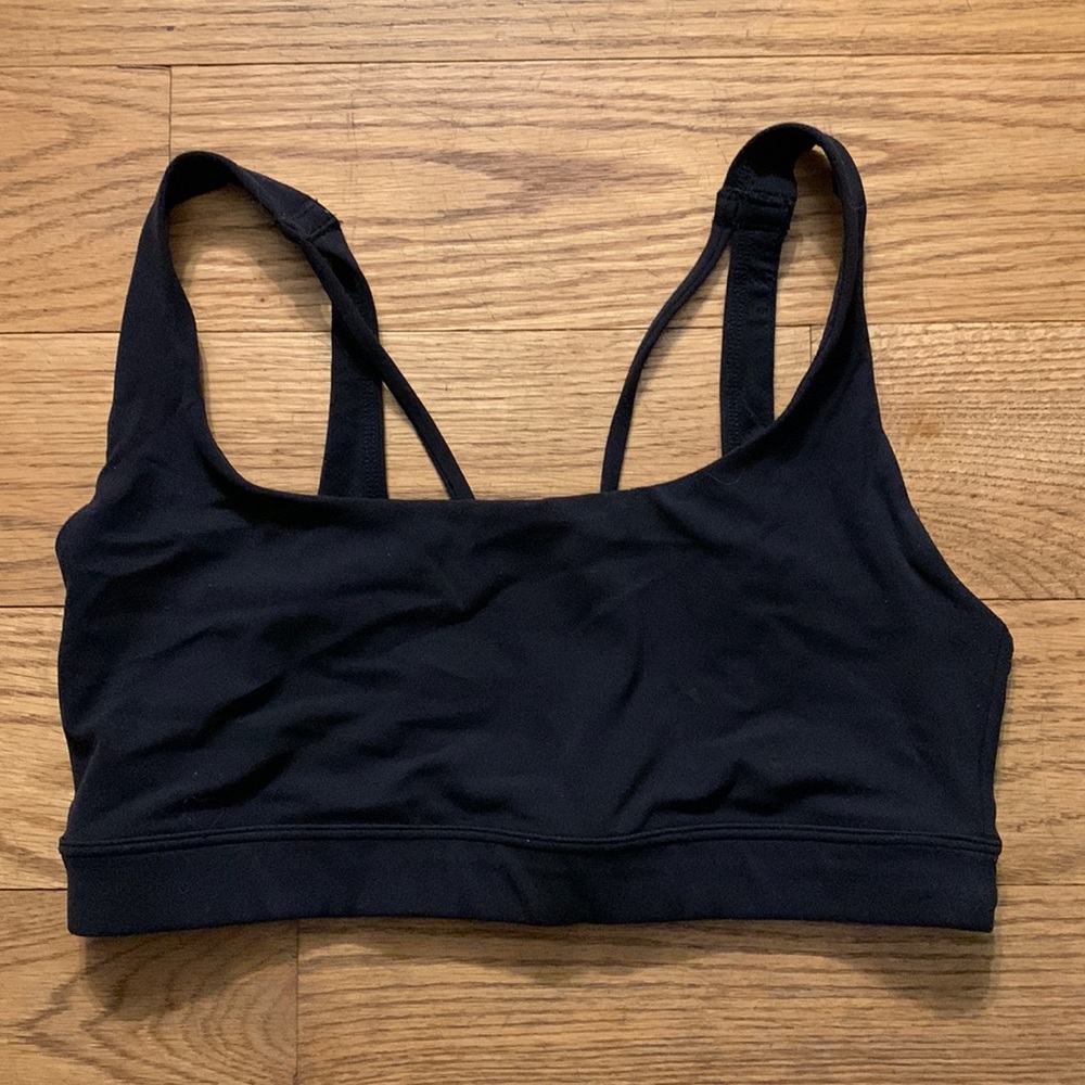 Athleta V-Back Detailing Sports Bra Black S